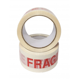 48mm x 66M 'FRAGILE' Printed Tape - Low Noise Acrylic Adhesive