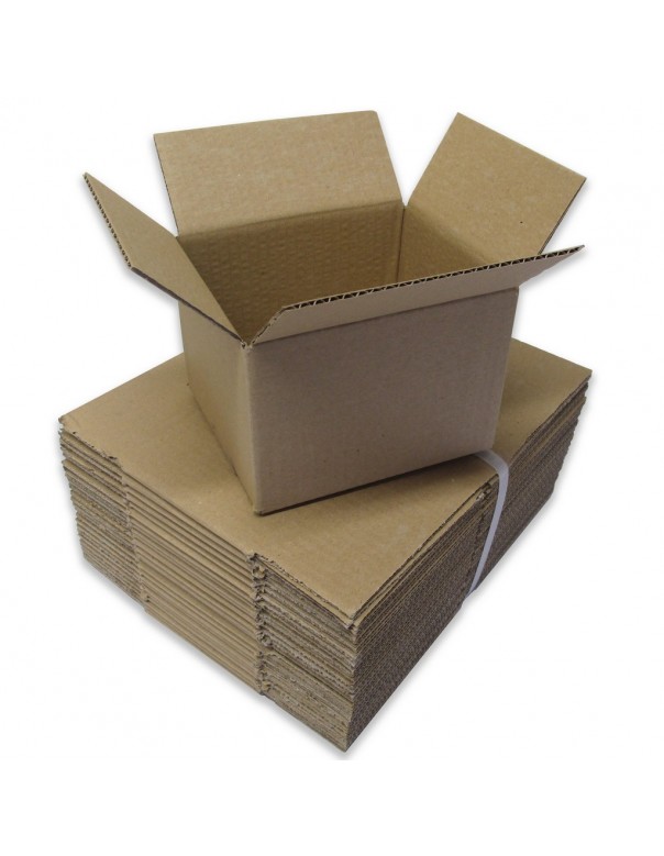 6 x 5 x 4"  (152 x 127 x 101mm) - Single Wall Cardboard Boxes
