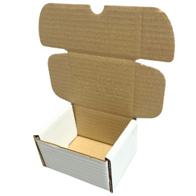 4 x 3 x 2½" (100 x 80 x 60mm) - White Die-cut Postal Boxes (Cardboard Boxes)