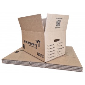 10 Printed Room Box Cardboard Boxes - 1-2 Bedroom Removal Bundle
