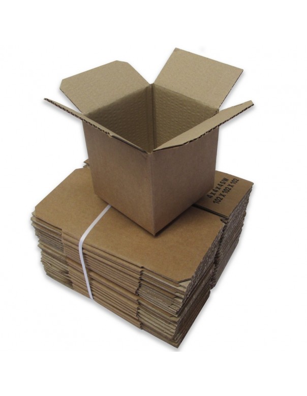 4 x 4 x 4" (102 x 102 x 102mm) - Single Wall Cardboard Boxes